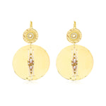 Boucles d'oreilles dormeuses Dakota en métal doré et perles de rivière - blanc Perle de riviere