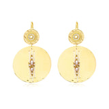 Boucles d'oreilles dormeuses Dakota en métal doré et perles de rivière - blanc Perle de riviere