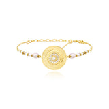 Bracelet fin Dakota en métal doré et perles de rivière - blanc Perle de riviere