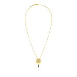 Collier pendentif Dakota en métal doré et pierres gemmes - multicolore Multi