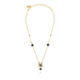Collier pendentif Persane en métal doré et pierres gemmes - multicolore Multi