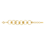 Bracelet anneaux Alicudi en métal doré émail et perles du Japon - doré Dore