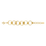 Bracelet anneaux Alicudi en métal doré émail et perles du Japon - doré Dore