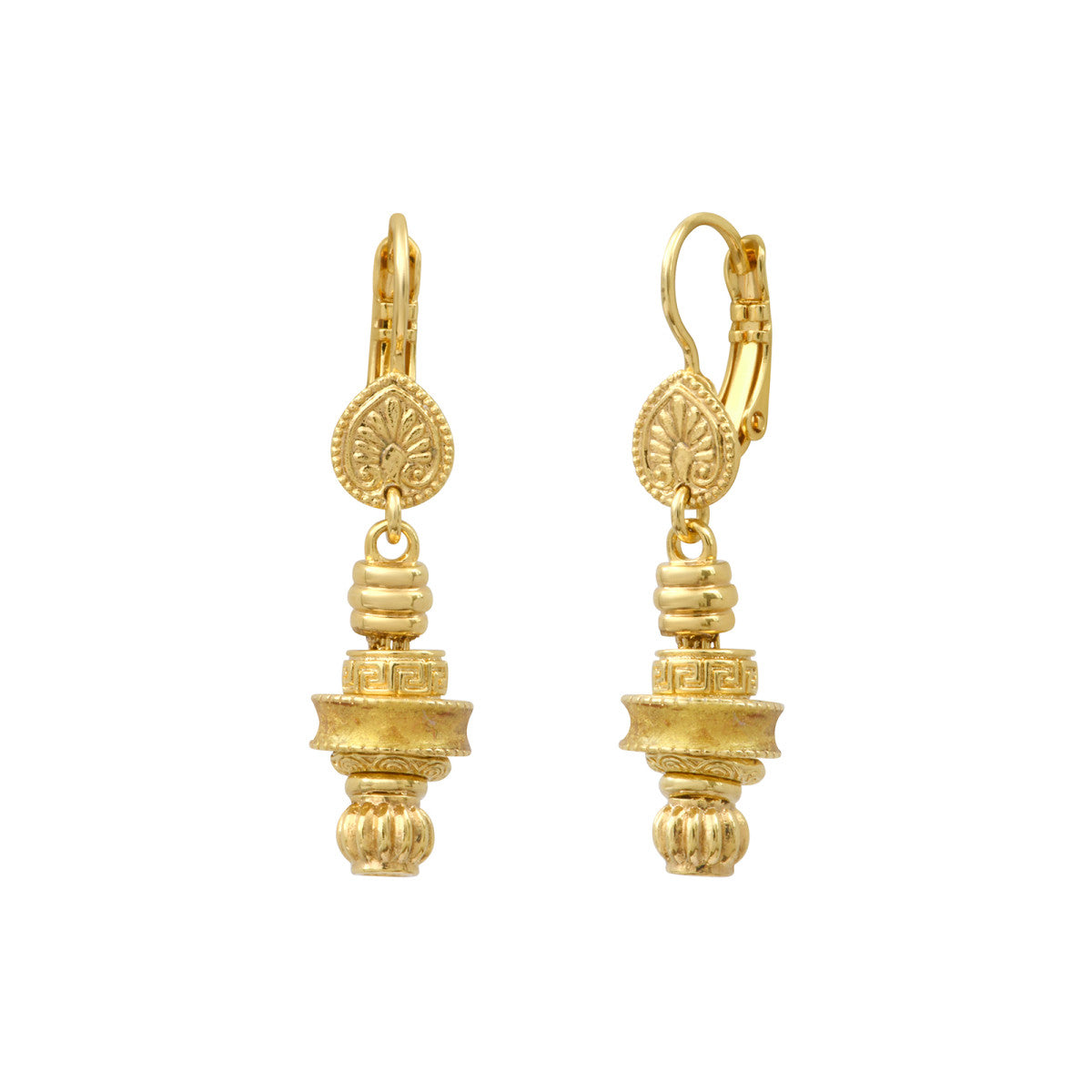 Boucles d'oreilles dormeuses Alicudi en métal doré et émail - doré Dore