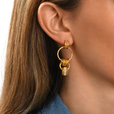 Boucles d'oreilles à tiges percées Alicudi en métal doré émail et perles du Japon - doré Dore
