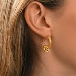 Boucles d'oreilles créoles Alicudi en métal tressé - doré Dore