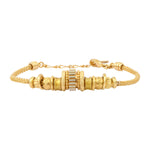 Bracelet fin tressé Alicudi en métal doré tressé perles du Japon et émail - doré Dore