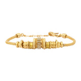 Bracelet fin tressé Alicudi en métal doré tressé perles du Japon et émail - doré Dore
