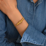 Bracelet fin tressé Alicudi en métal doré tressé perles du Japon et émail - doré Dore