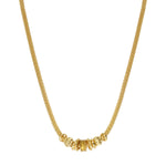 Collier Alicudi en métal doré à l'or fin et anneau émaillé - doré Dore