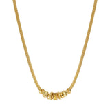 Collier Alicudi en métal doré à l'or fin et anneau émaillé - doré Dore