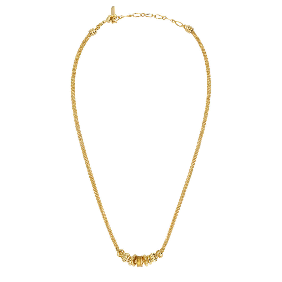 Collier Alicudi en métal doré à l'or fin et anneau émaillé - doré Dore