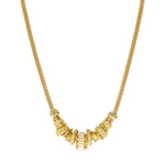 Collier Alicudi en métal doré à l'or fin, perles de verre, perles du Japon et émail - doré Dore