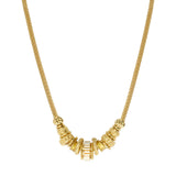 Collier Alicudi en métal doré à l'or fin, perles de verre, perles du Japon et émail - doré Dore