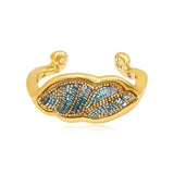 Bracciale Angèle ricamato taglia S – Turchese