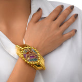 Bracciale largo Angèle ricamato taglia M – Multicolore
