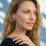 Ashanti Round Studs – Grey