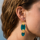 Pendientes Ashanti tipo durmiente – verdes