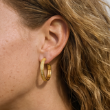 Boucles d'oreilles créoles fines Ashanti – dorées