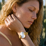 Bracelet multirangs chaînes Ashanti – blanc