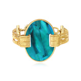 Bracelet multirangs chaînes Ashanti – turquoise et vert