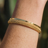 Bracelet jonc ajustable medium Ashanti – doré