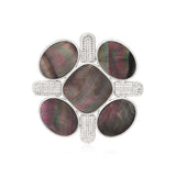 Broche ronde Ashanti – grise