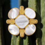 Broche Ashanti – blanche