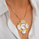 Ashanti long necklace – white