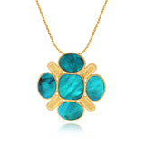 Ashanti long necklace – turquoise and green