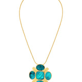 Ashanti long necklace – turquoise and green