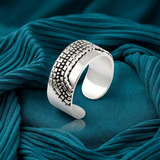 Bague ajustable Ashanti – argentée