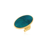 Bague ajustable Ashanti – turquoise et vert