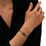 Bracciale morbido regolabile Babilonia - grigio