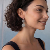 Boucles d'oreilles dormeuses doubles Betty - argentées