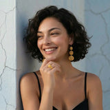 Boucles d'oreilles dormeuses longues Betty - dorées