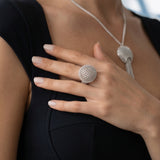 Bague cabochon Betty - argentée