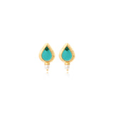 Boucles d'oreilles puces tiges percées Bysance – bleues