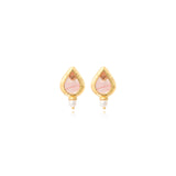Boucles d'oreilles tiges percées Bysance – rose