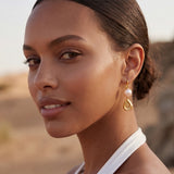 Boucles d'oreilles dormeuses perles Bysance – cristal