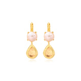 Boucles d'oreilles dormeuses perles Bysance – cristal