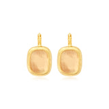 Byzance rectangular sleeper earrings – crystal