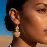 Byzance teardrop and pear-shaped sleeper earrings – crystal