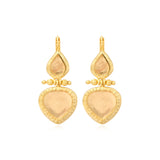 Byzance teardrop and pear-shaped sleeper earrings – crystal