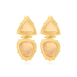 Boucles d'oreilles clips Bysance – cristal et doré