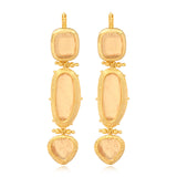 Byzance long sleeper earrings – crystal