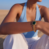 Bracciale sottile a catena Bysance – verde