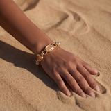 Bracciale sottile con maglie rotonde Bysance – cristallo