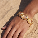 Byzance round link chain bracelet – crystal