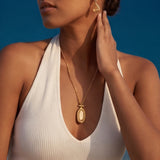 Collier pendentif ovale Bysance – cristal